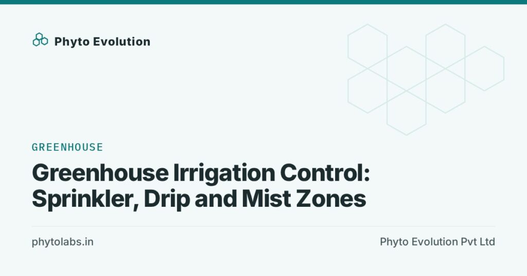Greenhouse Irrigation Control: Sprinkler, Drip and Mist Zones